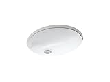 Caxton Oval 15' x 12' Undermount bathroom sink, White