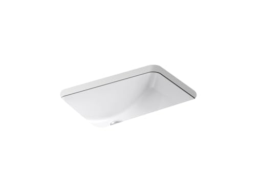 KOHLER 2214-0 Ladena Rectangular Undermount Bathroom Sink With Curved...