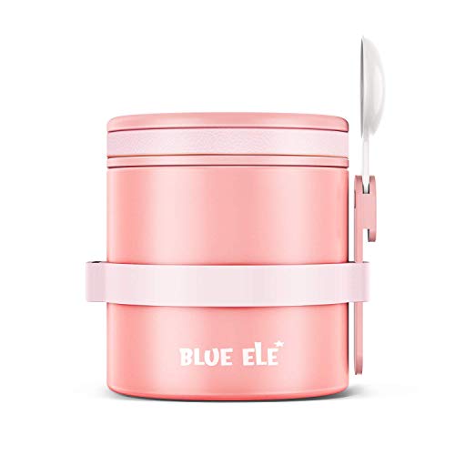BLUE ELE Leakproof, Vacuum Insulated Thermos Hot Lunch Containers with...