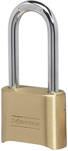 Master Lock Brass Combination Lock, Gate Lock for Outdoor Fence or...