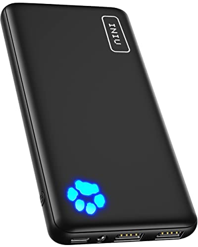 INIU Portable Charger, USB C Slimmest Triple 3A High-Speed 10000mAh...