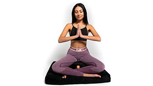 Awaken Meditation - Crescent Zafu Cushion and Zabuton Mat Set | Yoga...
