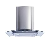 Winflo 30 In. Convertible Stainless Steel/Glass Wall Mount Range Hood...