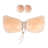 WEICHENS Breast Lift Adhesive Bra Invisible Strapless Sticky Push Up...