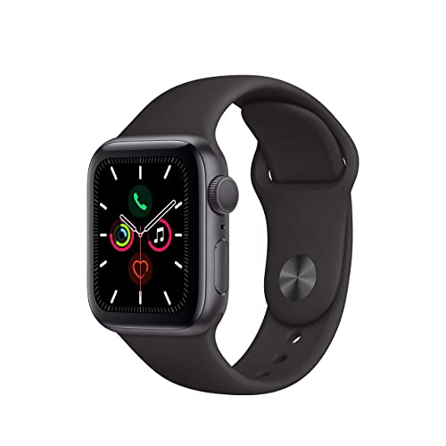 Apple Watch Series 5 (GPS, 44MM) - Space Gray Aluminum Case with Black...