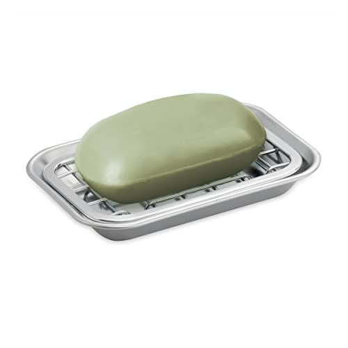 iDesign Gia Bar Soap Dish for Bathroom Vanities, Kitchen Sink - 2...