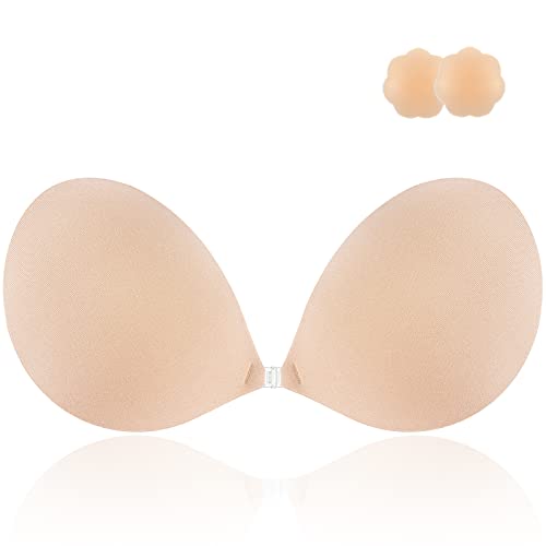 Niidor Adhesive Bra Strapless Sticky Push up Silicone Bra for Backless...