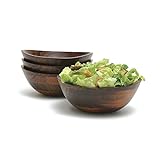 Lipper International Cherry Finished Wavy Rim Serving Bowls for Fruits...
