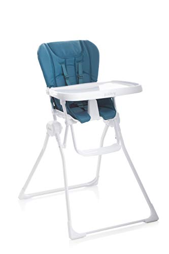 Joovy Nook High Chair, Compact Fold, Swing Open Tray, Turquoise