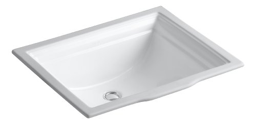 KOHLER Memoirs Undermount Bathroom Sink, White, K-2339-0