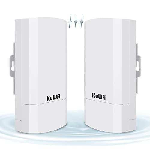KuWFi 2-Pack 300Mbps Wireless Outdoor CPE Kit Point to- Point Wireless...
