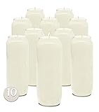9 Day White Prayer Candles, 10 Pack - 7' Tall Pillar Candles for...
