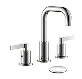 TimeArrow Chrome 8 Inch Widespread Bathroom Sink Faucet 3 Holes with...