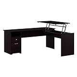 Bush Furniture Cabot 72W 3 Position L Shaped Sit to Stand Desk in...