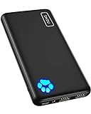 INIU Portable Charger, USB C Slimmest & Lightest Triple 3A High-Speed...