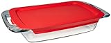 Pyrex Easy Grab Glass Food Bakeware and Storage Container (2-Quart,...