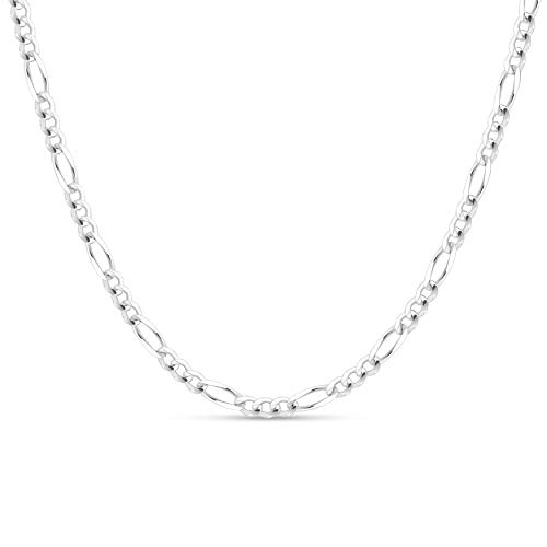 KEZEF Men's 4.5mm 120 Gauge Figaro Chain Solid .925 Sterling Silver...