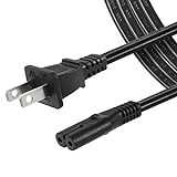 6FT 2 Prong Power Cord Cable Compatible TCL Roku Smart LED LCD HD TV...