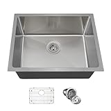 MR Direct Stainless Steel 1823-18-ENS Undermount 23 in. Single Bowl...