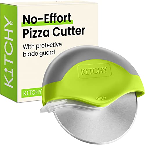 Kitchy Pizza Cutter Wheel with Protective Blade Cover, Ergonomic Pizza...