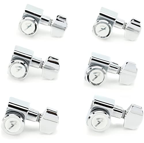 Fender Deluxe Locking Staggered Guitar Tuners, Chrome