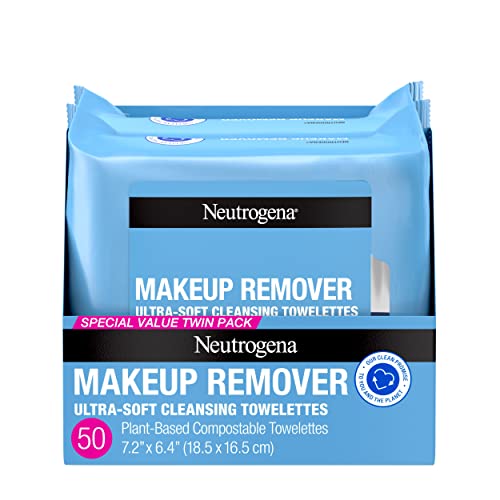 Neutrogena Makeup Remover Cleansing Face Wipes, Daily Cleansing Facial...