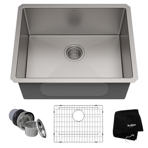 KRAUS Standard PRO 23-Inch 16 Gauge Undermount Single Bowl Stainless...