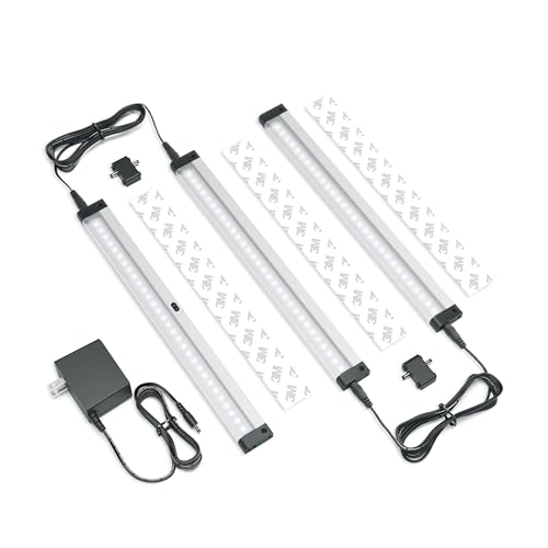 EShine Hand Wave Activated Under Cabinet LED Lighting Kit, Dimmable,...