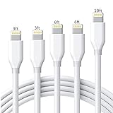 iPhone Charger Cable Sharllen Lightning Cable 5 Pack[3/3/6/6/10FT]...