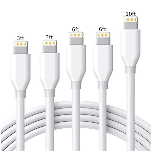 sharllen iPhone Charger Cable Lightning Cable 5 Pack[3/3/6/6/10FT]...