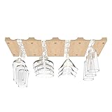 Wooden Wine Glass Holder for Under Cabinet | Under Shelf Kitchen...