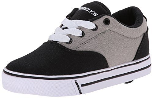 Heelys unisex-child Launch Skate Shoe, Grey/Black, 2 M US Little Kid