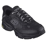 Skechers Men's Vigor 3.0 Drafting Slip-Ins Black Low Top Sneaker Shoes...