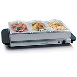 MegaChef Stainless Steel Easy Clean Buffet Server & Food Warmer With 3...