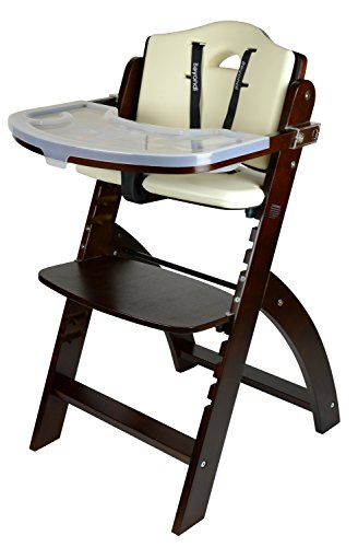 Abiie Beyond Wooden High Chair with Tray. The Perfect Adjustable Baby...
