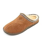 DREAM PAIRS Mens MUFFY_01 Scuff Slip on Fuzzy Faux Wool Lining Warm...