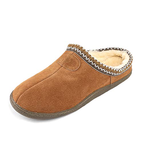 DREAM PAIRS Mens MUFFY_01 Scuff Slip on Fuzzy Faux Wool Lining Warm...
