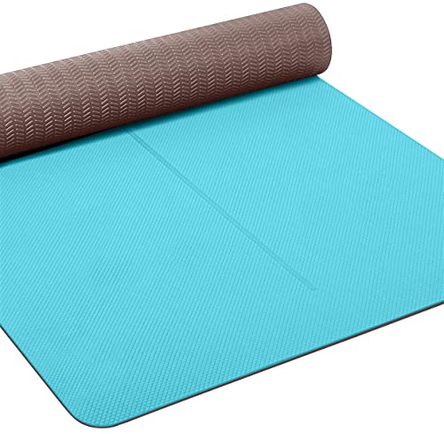 Heathyoga Eco Friendly Non Slip Yoga Mat, Body Alignment System, SGS...