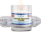 Yehuda, Yahrzeit Memorial Candle, Glass Tumbler (24 Pack) 24 Hour...