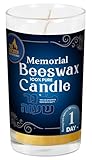 Ner Mitzvah 24 Hour Beeswax Yartzeit Candle - 1 Day Kosher Yahrtzeit...