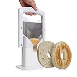 Bagel Slicer High End White Plastic and Stainless Steel Guillotine...