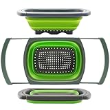 Qimh Colander collapsible, Colander Strainer Over The Sink...