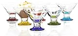 Coral Crema Savory Sweets Footed Ice Cream Bowl, Glass Dessert Cups...