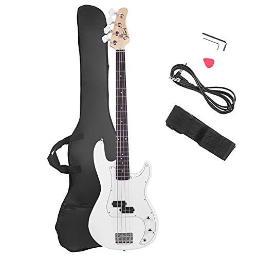 Glarry Electric Bass Guitar Full Size 4 String Rosewood Basswood Fire...