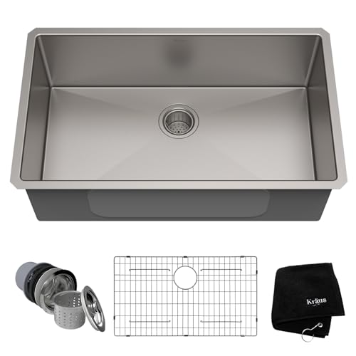 Kraus KHU100-32 Standart PRO 16 Gauge Undermount Single Bowl Stainless...