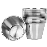 Artcome 14 Pack Stainless Steel Condiment Sauce Cups Great for Dipping...