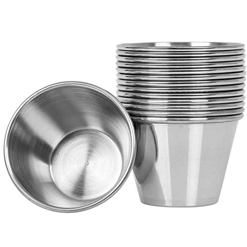 Artcome 14 Pack Stainless Steel Condiment Sauce Cups Great for Dipping...