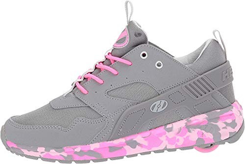 Heelys Girl's Force (Little Kid/Big Kid/Adult) Grey/Pink Confetti 8...