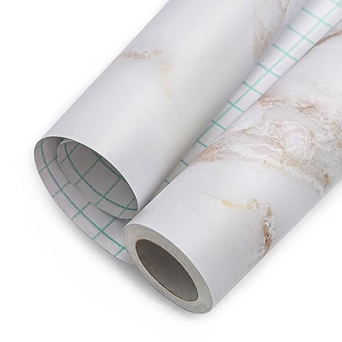 Homein Marble Wallpaper Peel and Stick Countertops Paper Waterproof,...