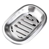 SOGNIMIEI Oval stainless steel soap dish soap box Drain LZS0222